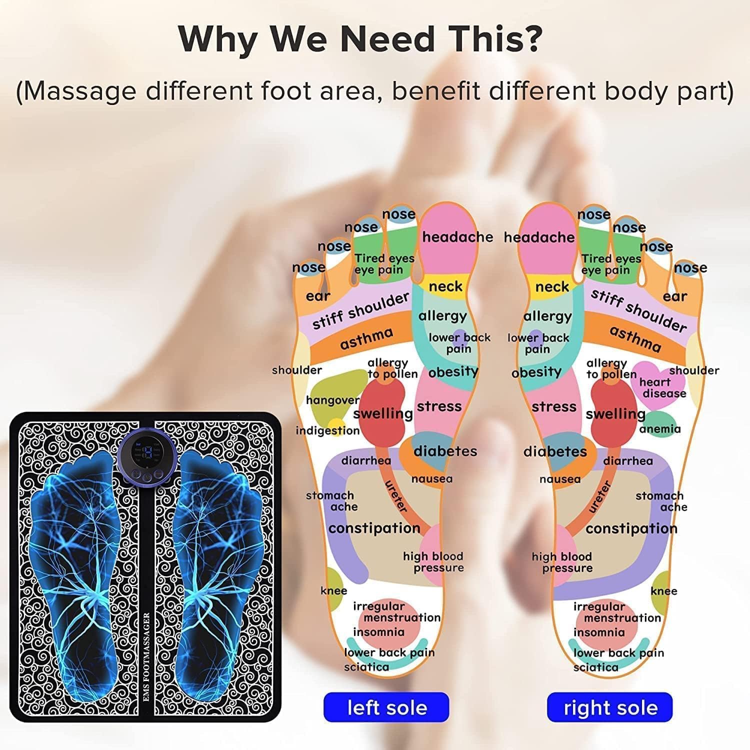 Foot Massager Electric Foot And Body Pain Relief EMS Massage Machine Pad Feet Muscle Stimulator Massager Mat Pad Relax Feet for Home & Office Use Portable Electric Combo offer Foot Massager Electric Foot And Body Pain Relief EMS Massage Machine Pad Feet Muscle Stimulator Massager Mat Pad Relax Feet for Home & Office Use Portable Electric Combo offer